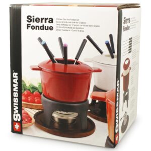 Swissmar F66706 Sierra 1.6-Quart Cast Iron Meat Fondue Set, 11-Piece, Deep Blue