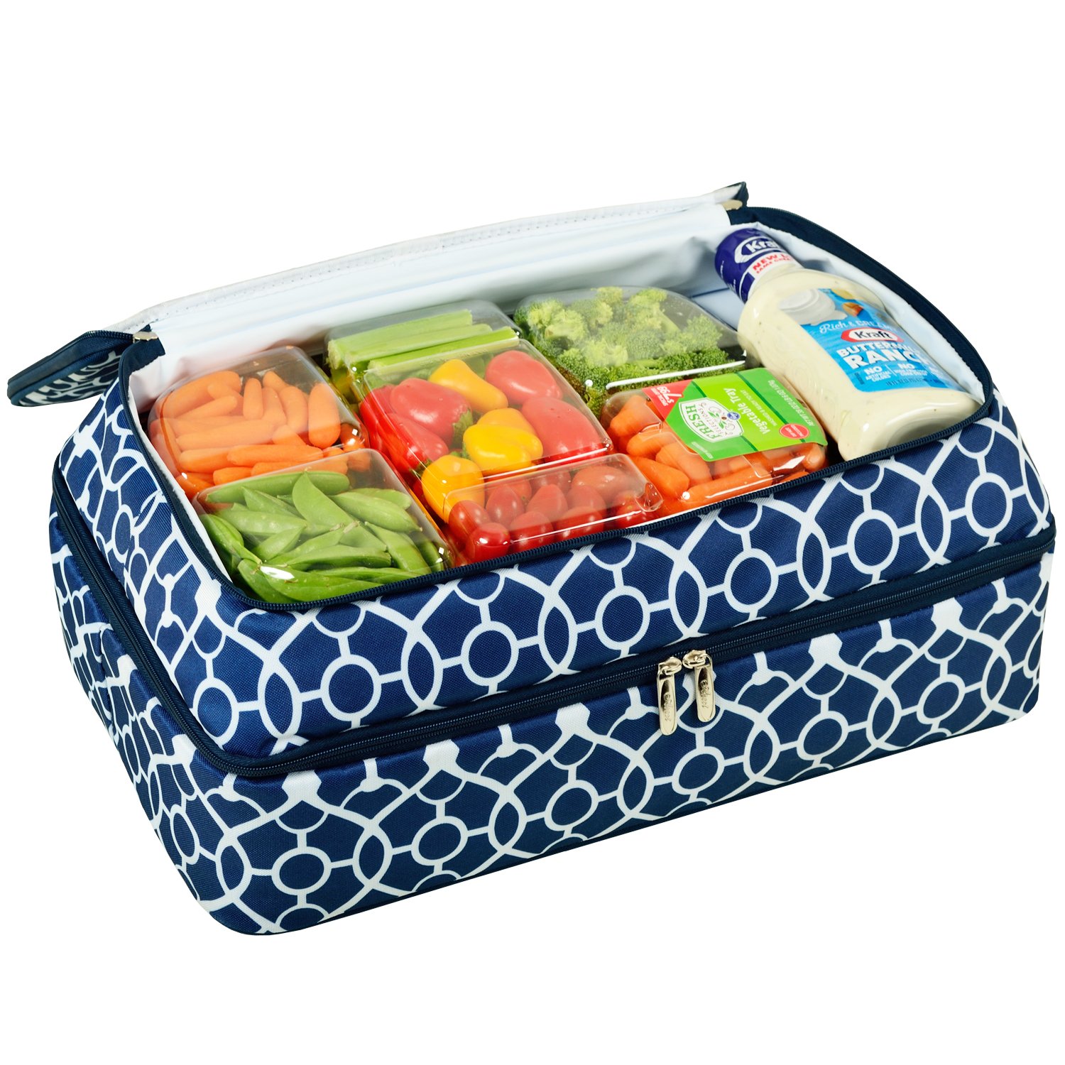 Picnic at Ascot Original Insulated Double Layer Thermal Food and Casserole Carrier- keeps Food Hot or Cold- Designed & Quality Approved in the USA