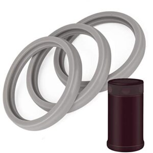 3-pack of 25 oz food jar gaskets compatible with zojirushi food jar gaskets o-rings seals by impresa products - bpa-/phthalate-/latex-free - replacement for 25 ounce container or thermos