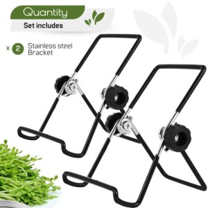 2PCS Sprouting Stands for Mason Jar – Sprouting Kit Stainless Steel Stand Kit for Sprouts Growing Kit 2 Mason Jar Holders for Wide and Regular Mouth Mason Jars
