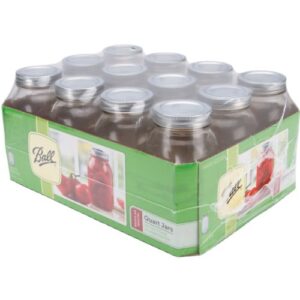 ball canning jar regular mouth 32oz with lid - case of 1 - 12 count