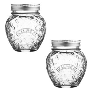 kilner set of 2 strawberry fruit preserve jar 0.4l