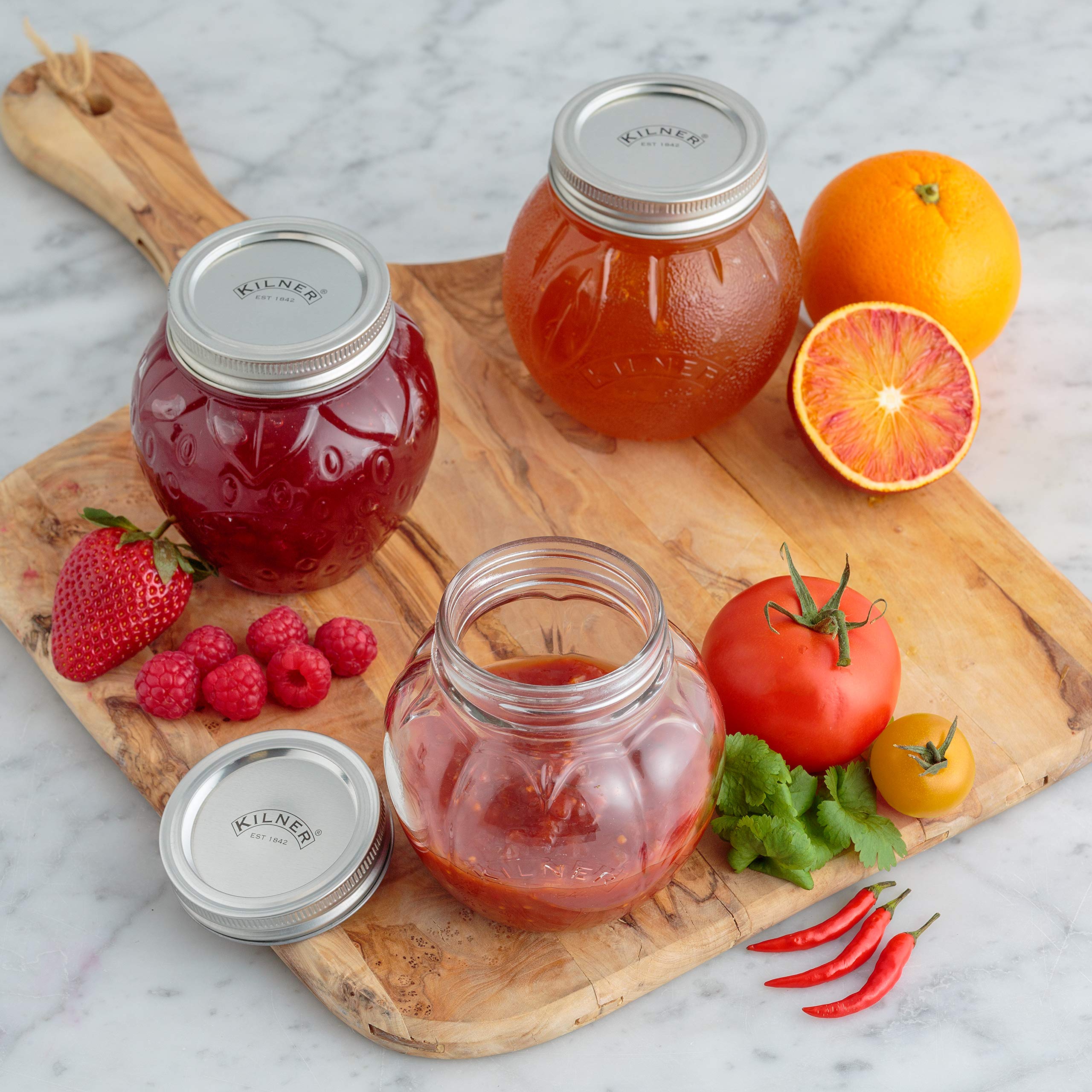 Kilner Set of 2 Strawberry Fruit Preserve Jar 0.4L