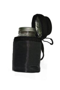 masun mason jar cooler insulated sleeve for wide and regular mouth quart mason jars (black 1 pack)