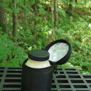 Masun Mason jar Cooler Insulated sleeve for Wide and Regular mouth Quart mason jars (Black 1 pack)