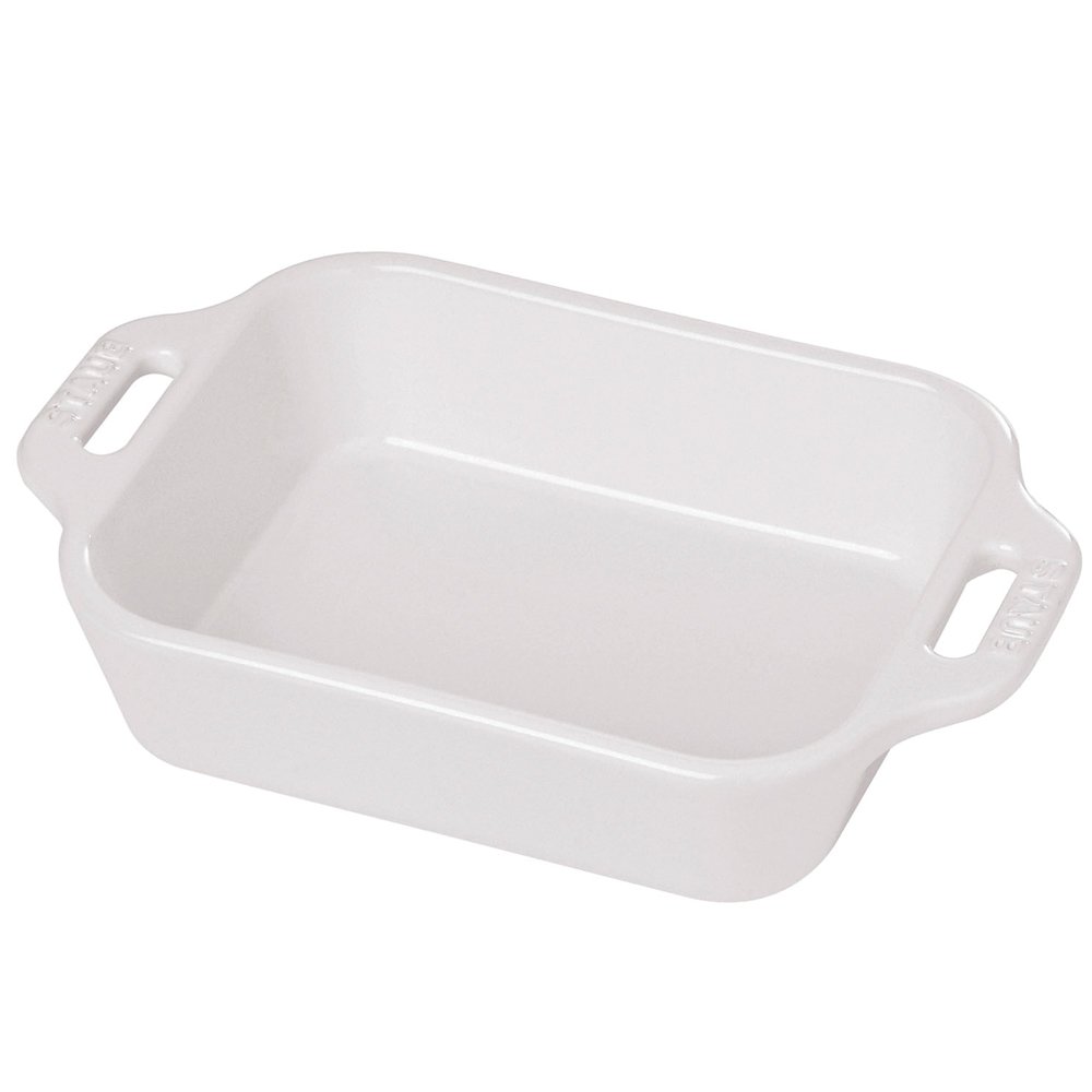 STAUB Ceramics Rectangular Baking Dish, 10.5x7.5-inch, White