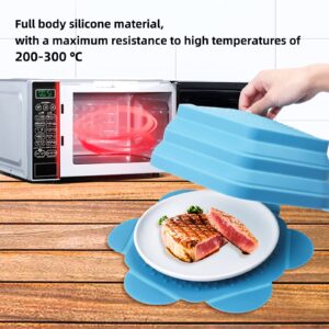 2 in 1, Silicone Microwave Food Cover & Mat - Vented Collapsible Medium Microwave Cover, Splatter Guard Cover Lid, Kitchen Gadget for Food & Meal Prep, Heat-resistant, Dishwasher-Safe, BPA-Free,