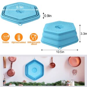 2 in 1, Silicone Microwave Food Cover & Mat - Vented Collapsible Medium Microwave Cover, Splatter Guard Cover Lid, Kitchen Gadget for Food & Meal Prep, Heat-resistant, Dishwasher-Safe, BPA-Free,