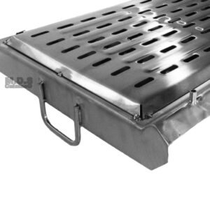 M.D.S Cuisine Cookwares Griddle Stainless Steel Flat Top With reinforced brackets under griddle-Heat Distributor Heavy Duty Comal Plancha 32" x17"