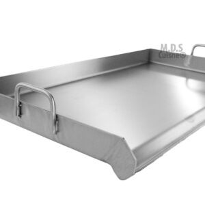 M.D.S Cuisine Cookwares Griddle Stainless Steel Flat Top With reinforced brackets under griddle-Heat Distributor Heavy Duty Comal Plancha 32" x17"