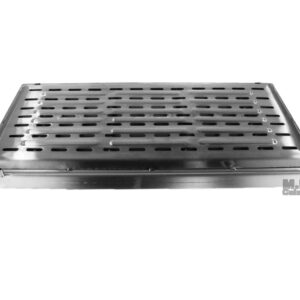 M.D.S Cuisine Cookwares Griddle Stainless Steel Flat Top With reinforced brackets under griddle-Heat Distributor Heavy Duty Comal Plancha 32" x17"