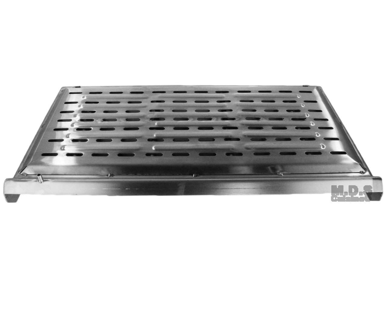 M.D.S Cuisine Cookwares Griddle Stainless Steel Flat Top With reinforced brackets under griddle-Heat Distributor Heavy Duty Comal Plancha 32" x17"