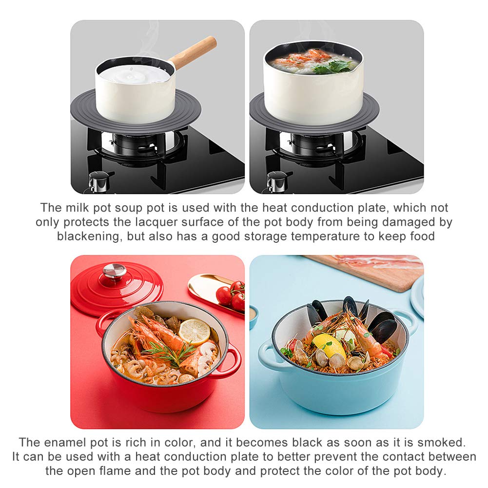 Gas Stove Diffuser,Heat Diffuser for Gas Stovetop,Aviation-Grade Aluminum Non-Stick Coating Heat Diffuser,Round Fast Defrosting Tray,Multifunctional Thawing Plate for Defrosting(Size:9.5inch)