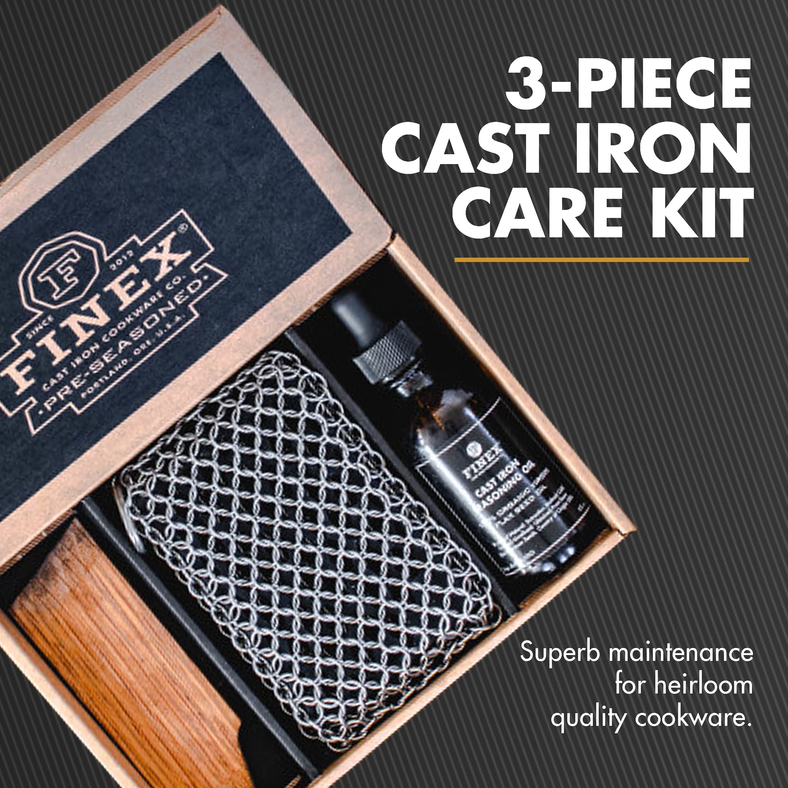 FINEX 3-Piece Cast Iron Care Kit