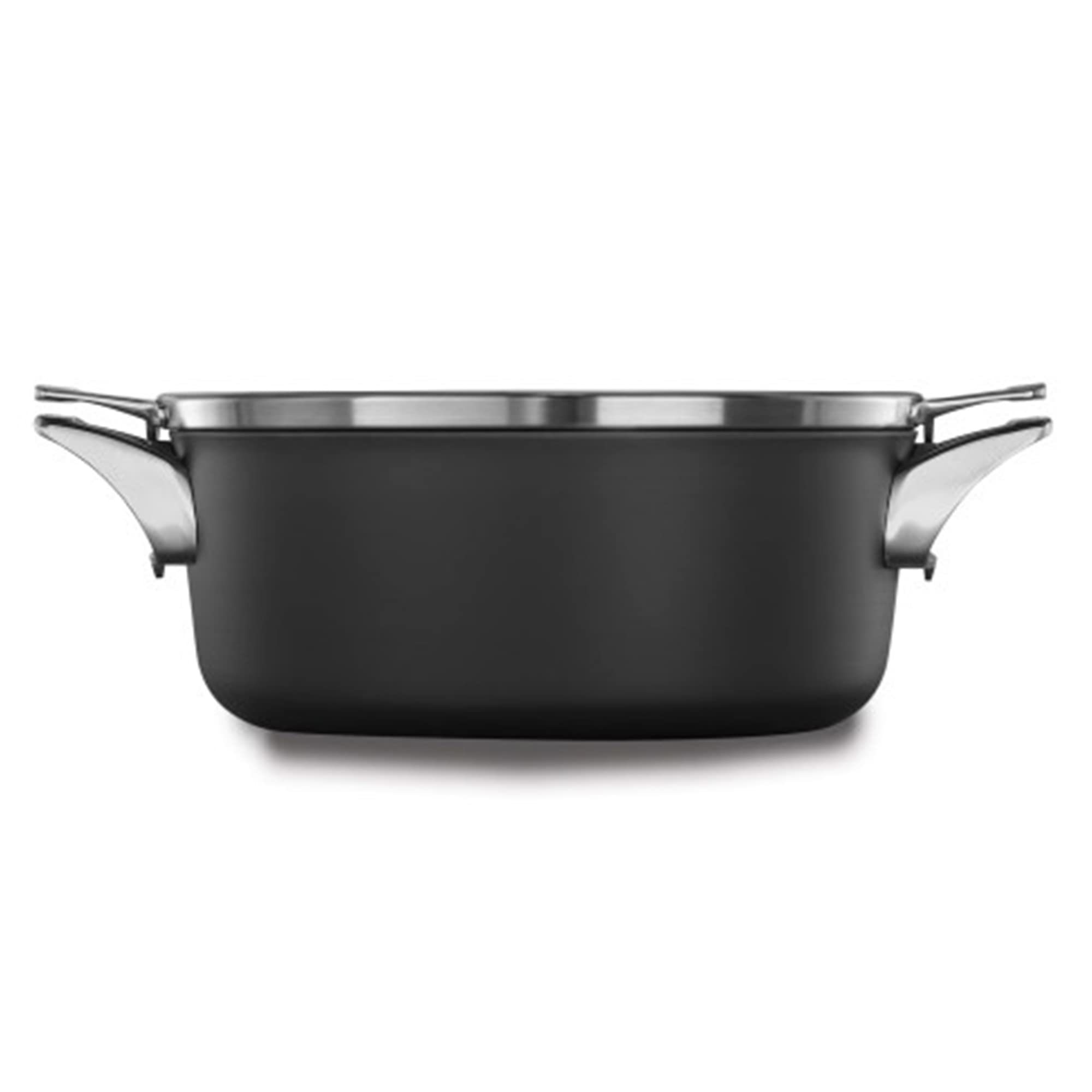 Calphalon Premier Space-Saving 5 Quart Hard-Anodized Aluminum Oven & Dishwasher Safe Dutch Oven with Tempered Lid & MineralShield Nonstick Technology