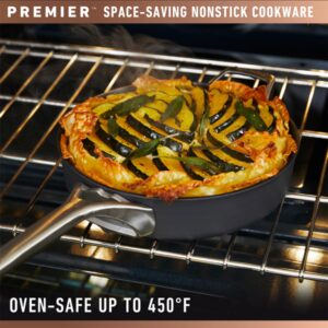 Calphalon Premier Space-Saving 5 Quart Hard-Anodized Aluminum Oven & Dishwasher Safe Dutch Oven with Tempered Lid & MineralShield Nonstick Technology