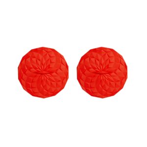 gir: get it right premium silicone round lid, 4 inches, red, 2 pack