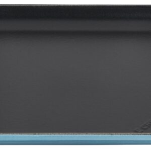 Le Creuset Enamaled Cast Iron Square Griddle, 9.5", Caribbean