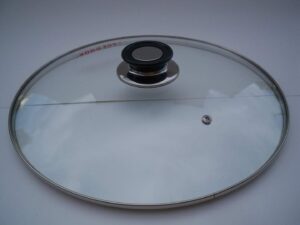 tempered glass lid for pot & pans with vent hole, 34 cm