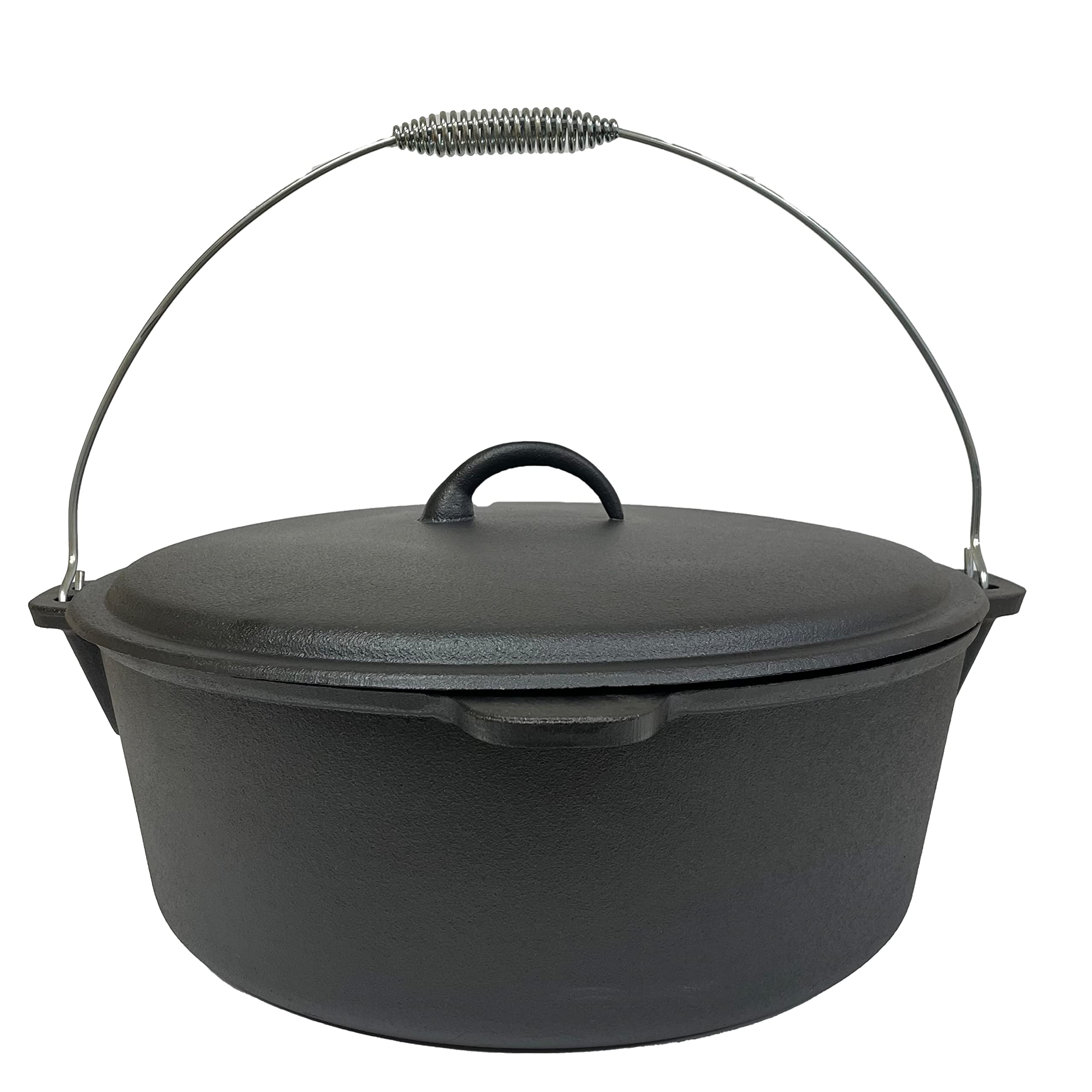 Cuisiland Seasoned 12 Quart 14 inch Cast Iron Dutch Oven Dome Lid