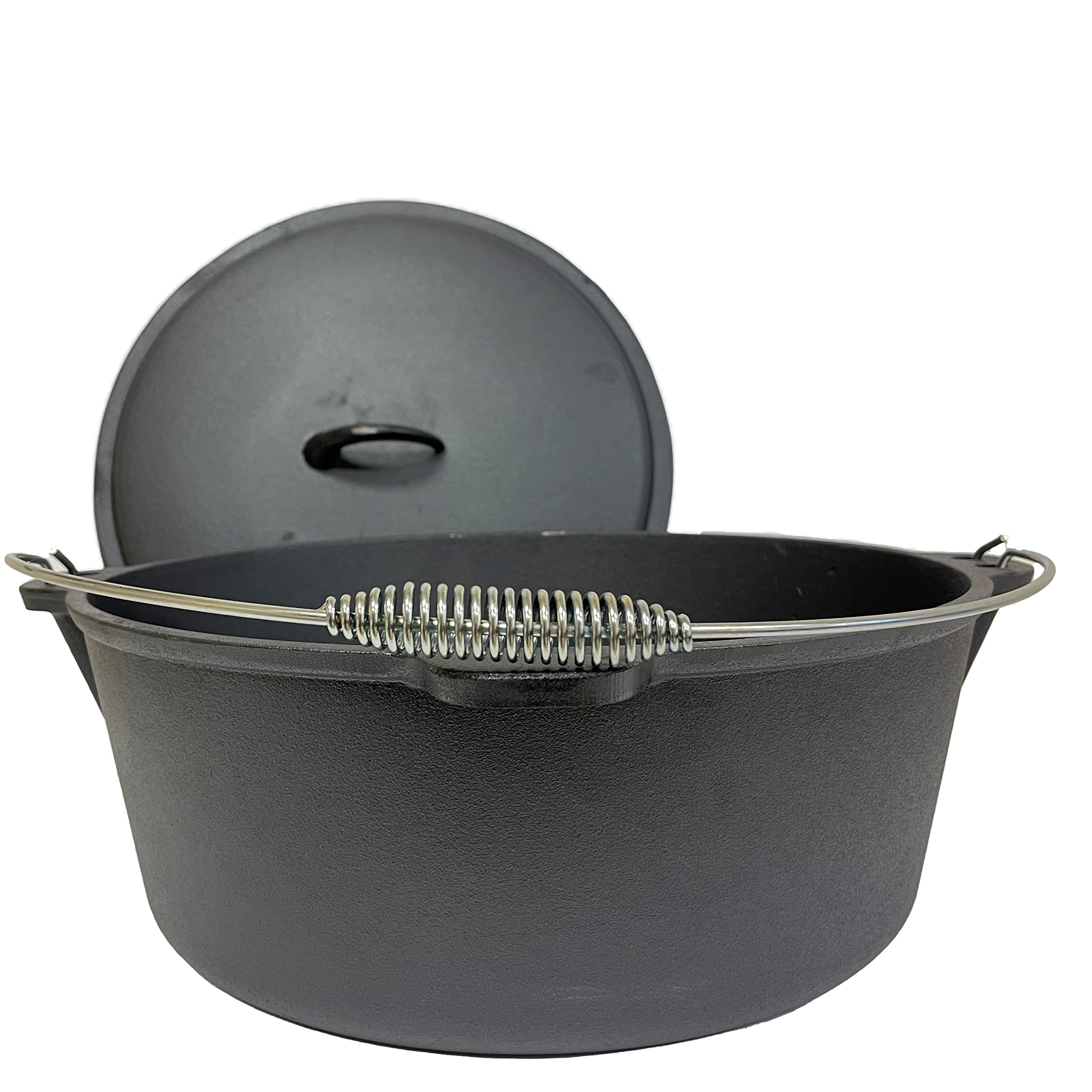 Cuisiland Seasoned 12 Quart 14 inch Cast Iron Dutch Oven Dome Lid