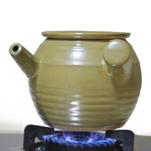 casserole clay pot ceramic glazed larger jar heat-resistant fire stove safe for stew soup boil tea (1.5qt)