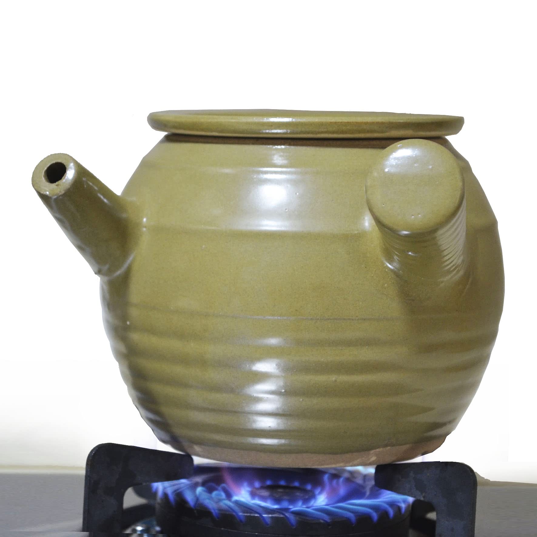 Casserole Clay Pot Ceramic Glazed Larger Jar Heat-resistant Fire Stove Safe for Stew Soup Boil Tea (1.5qt)