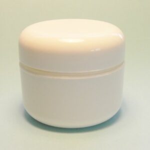 2 Oz White Double Wall Plastic Jar with Dome Lid (12 Per Bag)