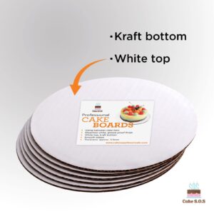 8" Round Coated Cakeboard, 25 ct.