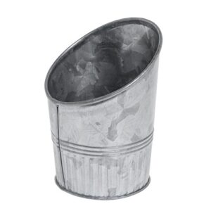 american metalcraft gfc45 galvanized fry cup, angled, 10 oz. capacity, 3-1/2" dia., 4-1/2" h