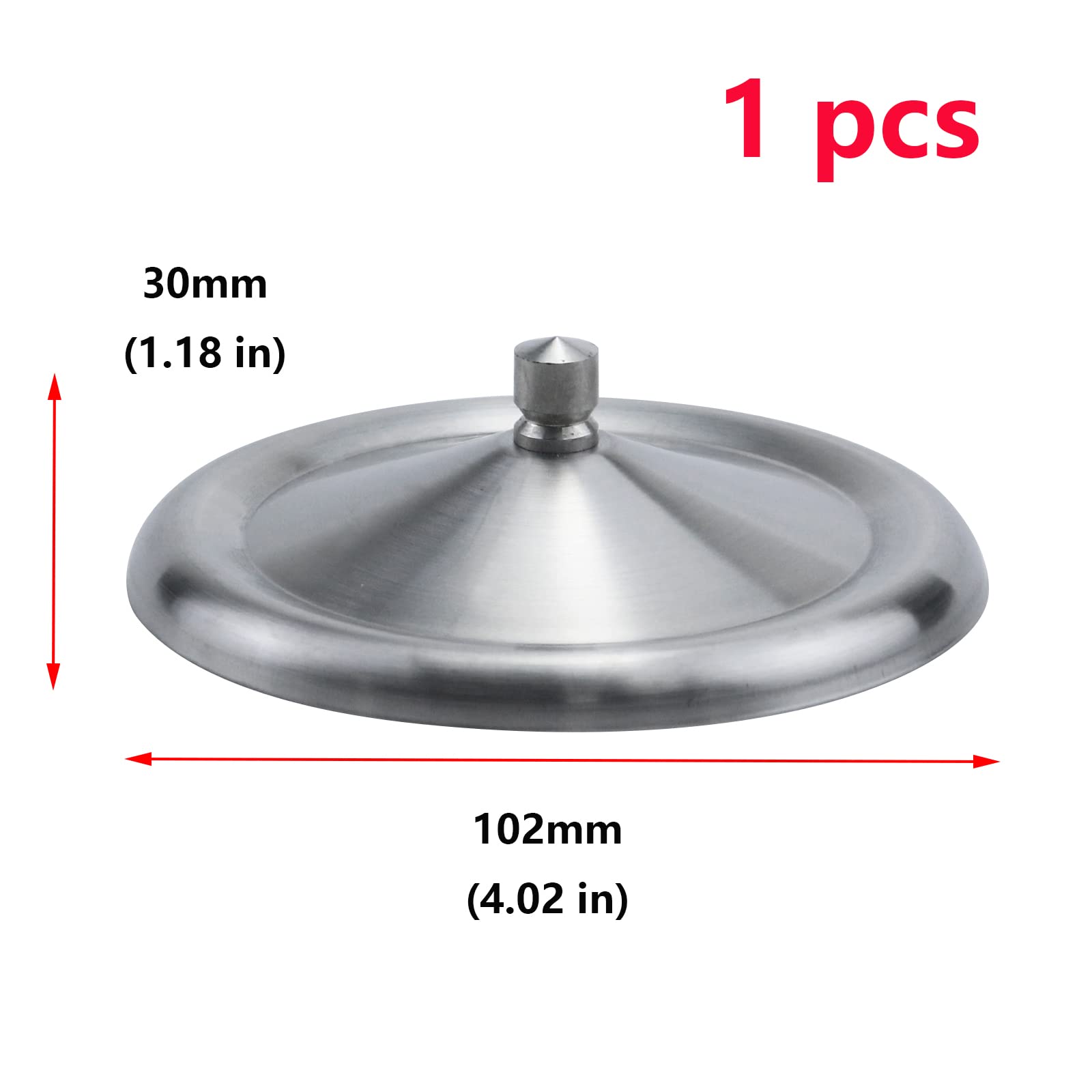 Antrader Stainless Steel Home Round Shaped Tea Coffee Glass Water Cup Lid Cover Dustproof Fit for Cups of 3.6" -3.9" in Diameter