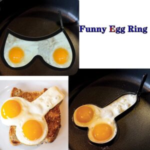 Eggs Rings，2 Pack Funny Stainless Steel Egg Cooking Rings， Egg Rings for Muffins Pancake Cooking Griddle - Portable Grill Accessories for Camping Indoor Breakfast Sandwich Burger