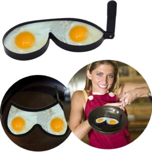 Eggs Rings，2 Pack Funny Stainless Steel Egg Cooking Rings， Egg Rings for Muffins Pancake Cooking Griddle - Portable Grill Accessories for Camping Indoor Breakfast Sandwich Burger