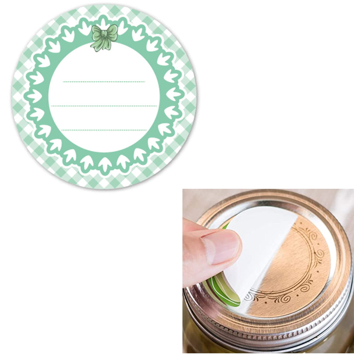 DGBRSM 80PCS Mason Jar Lid Labels Removable Canning Labels Water Soluble Canning Supplies Label for Kerr, Mason Jars, Ball Jars, Food Containers and Canning Lids