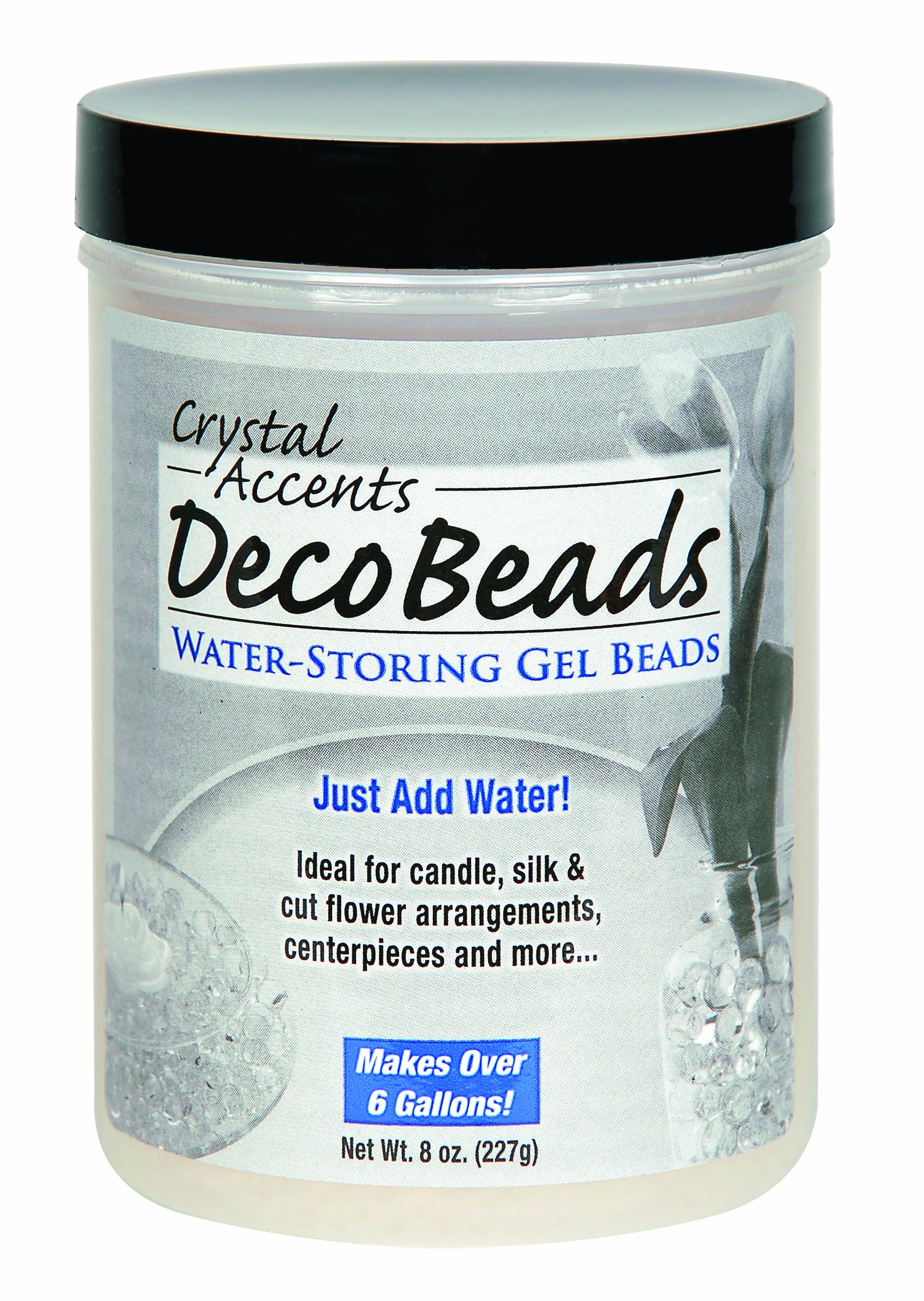 Deco Beads - 8 Ounce Jar Makes Over 6 Six Gallons - Beads Hold Water