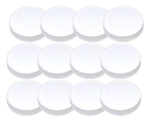 jarming collections plastic mason jar lids - regular mouth mason jar storage lids, reusable leak proof colored caps, covers 2.75 inch mouth glass mason jars, set of 12 (white)