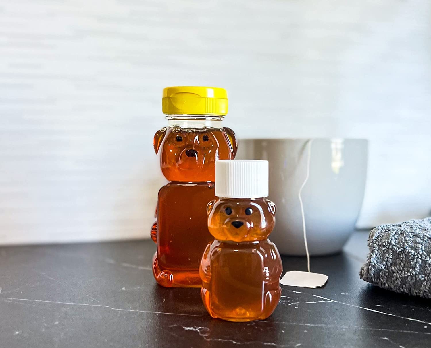 CLEARVIEW CONTAINERS | 2 Ounce Honey Bears with Screw Top Lid | Perfect for Holidays, Baby Shower Gifts, Beekeeping, Honey Dispensing (2 Ounce Bears, 24 Pack, White)