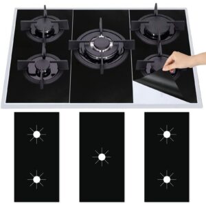 stove protector liners, 5 hole gas stove pad, reusable gas burner covers, washable gas stove protective cover, cleaning anti-dirty pad