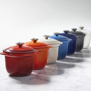 Le Creuset Enameled Cast Iron Rice Pot with Lid & Stoneware Insert, 2.25 qt., Oyster