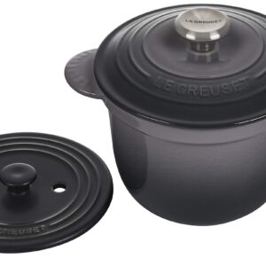 Le Creuset Enameled Cast Iron Rice Pot with Lid & Stoneware Insert, 2.25 qt., Oyster