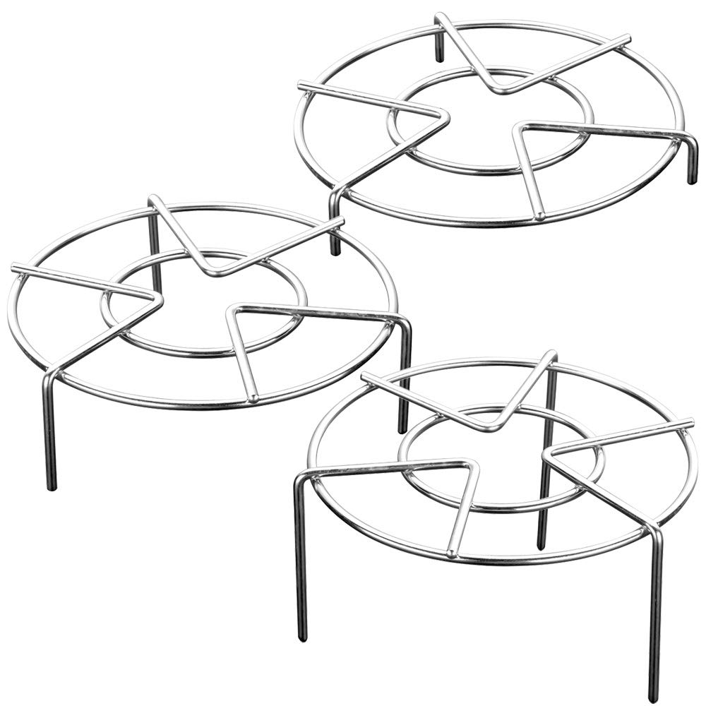 Set of 3, Stainless Steel Trivet Rack Stand, SourceTon 3 Sizes Heavy Duty Pressure Cooker Steam Rack, Steaming Rack, Pot Pan Cooking Stand- 1.2 Inch, 2 Inch, 2.6 Inch