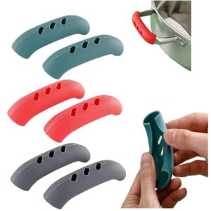 6 pcs silicone handles for pots and pans, pot handle covers heat resistant, silicone pot lid handle cover, pot handle covers for kitchen