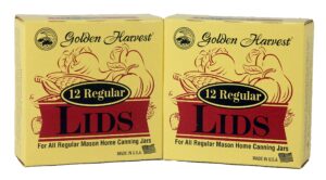 golden harvest regular canning lids 2 packs of 12 (24 total lids)