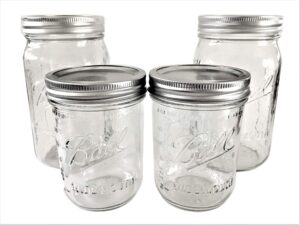 ball mason jars- 32 oz.- set of 4 jars - 2-32 oz. 2-16 oz.- clear wide mouth