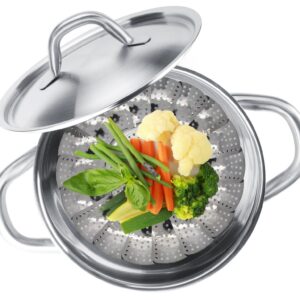 Sunsella Vegetable Steamer - 5.3" to 9.3" - 100% Stainless Steel