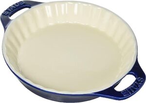 staub ceramics bakeware-pie-pans dish, 9", 9-inch, dark blue