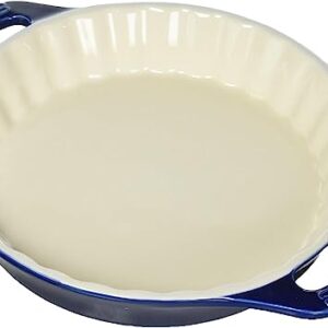 STAUB Ceramics Bakeware-Pie-Pans Dish, 9", 9-inch, Dark Blue