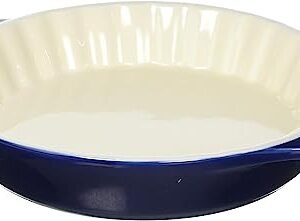 STAUB Ceramics Bakeware-Pie-Pans Dish, 9", 9-inch, Dark Blue