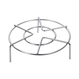 304 stainless steel thickened wire rack steaming rack multifunctional tripod rice cooker steaming rack metal steamer basket steamer insert for pot (16cm diameter x 5cm height)