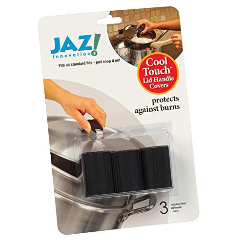 JAZ innovations Cool Touch Lid Handle Covers Other Kitchen Accessories, avarage, Black